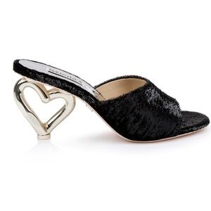 Badgley Mischka Lucid Heart Mules - Black and Gold